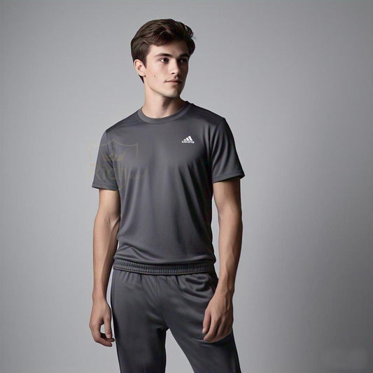 Men's Premium Micro Interlock Track Suit Grey Summer Wear